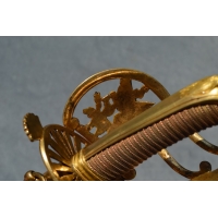 Armes Blanches SABRE OFFICIER INFANTERIE AU CHIEN et TROPHES - France Révolution {PRODUCT_REFERENCE} - 20