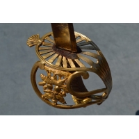 Armes Blanches SABRE OFFICIER INFANTERIE AU CHIEN et TROPHES - France Révolution {PRODUCT_REFERENCE} - 6