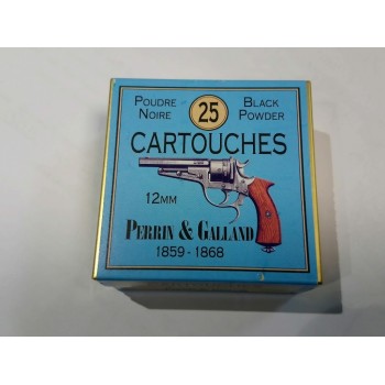 REVOLVER 12mm GALAND & PERRIN BOITE DE 25 CARTOUCHES MUNITION PN