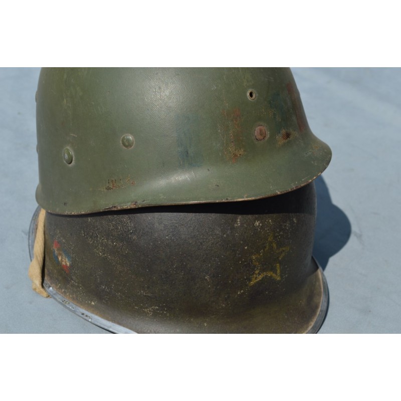 CASQUE M1A1 1er Armée 2e Div Inf Marocaine1944 Matriculé - Fr 2nd GM CASQUE M1A1 1er Armée 2e Div Inf Marocaine1944 Matriculé - Fr 2nd GM