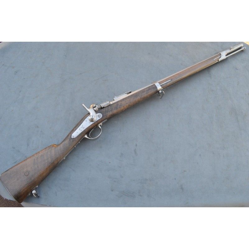 CARABINE DE CHASSEUR Modèle 1859 modifié 1867 à Tabatière Mre Tulle 1861 Calibre 17.8mm - FRance Second Empire CARABINE DE CHASSEUR Modèle 1859 modifié 1867 à Tabatière Mre Tulle 1861 Calibre 17.8mm - FRance Second Empire