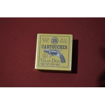 BOITE DE 25 CARTOUCHES MUNITION CALIBRE 6MM VELODOG REVOLVER