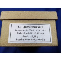 Munitions  CALIBRE 44/40 44WCF WINCHESTER Munitions cartouches poudre noire {PRODUCT_REFERENCE} - 3