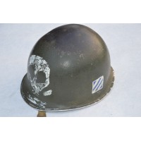 Archives  CASQUE US M1A1 3èDI Américaine Démineur Hiver 1944 Vosges {PRODUCT_REFERENCE} - 1