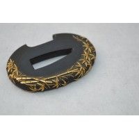 Art Japon TSUBA TANTO SHAKUDO et BAMBOU OR - JAPON EDO {PRODUCT_REFERENCE} - 7