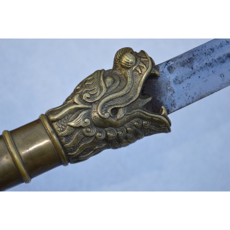  GUANDAO  Lance combat Naginata Chine XIX  tat Tr s bon 