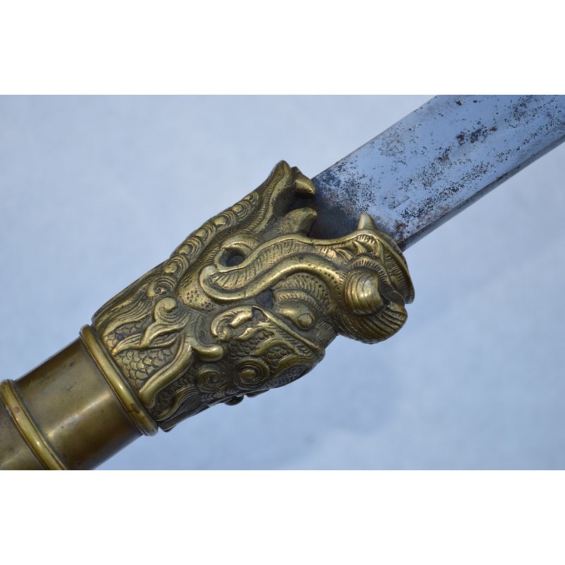  GUANDAO  Lance combat Naginata Chine XIX  tat Tr s bon 