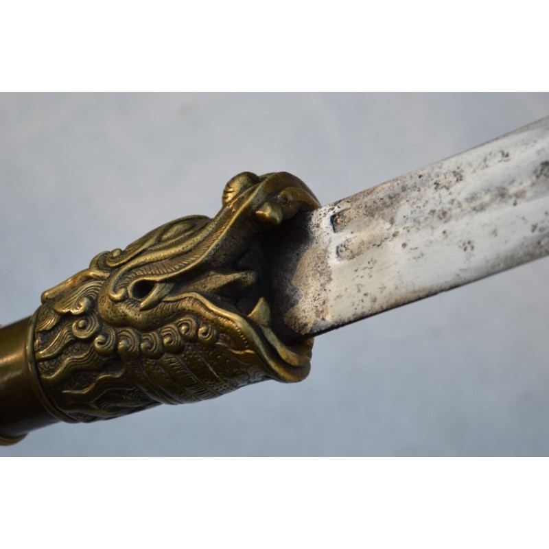  GUANDAO  Lance combat Naginata Chine XIX  tat Tr s bon 