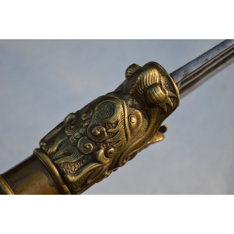  GUANDAO  Lance combat Naginata Chine XIX  tat Tr s bon 