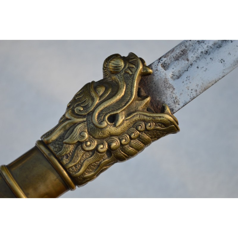  GUANDAO  Lance combat Naginata Chine XIX  tat Tr s bon 