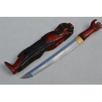 Art du Japon TANTO JAPON XIXè à FIGUE DE NIO EN BOIS LAQUE {PRODUCT_REFERENCE} - 18