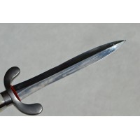 Couteaux Anciens & Divers FORTE DAGUE ALLEMANDE Double tranchants incurvés XIXè à plaquettes NACRE {PRODUCT_REFERENCE} - 5