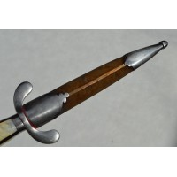 Couteaux Anciens & Divers FORTE DAGUE ALLEMANDE Double tranchants incurvés XIXè à plaquettes NACRE {PRODUCT_REFERENCE} - 9