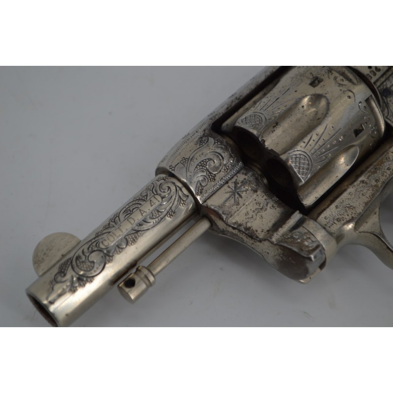 Armes de Poing COLT 1895 41LC GRAVER NICKELE 3 pouces CALIBRE 41 Long Colt - USA XIXè {PRODUCT_REFERENCE} - 3