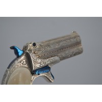 Armes de Poing PISTOLET REMINGTON DOUBLE DERRINGER LUXE Gravé Argenté Calibre 41 RIMFIRE - US XIXè {PRODUCT_REFERENCE} - 2