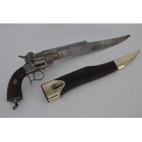 REVOLVER DUMONTHIER A ENORME LAME FORGEE SUR LEFAUCHEUX 1858 Calibre 12mm à Broche 1860 - France XIXè