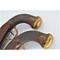Armes de Poing PAIRE DE PISTOLETS A SILEX DE LA MARINE MARCHANDE MODELE 1816 FABRICATION PRECOSE    -  FRANCE RESTAURATION {PROD