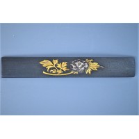 Arts & Armes du Japon KOZUKA SHAKUDO SHIBUCHI PIVOINE ARGENT & OR - JAPON EDO PERIOD {PRODUCT_REFERENCE} - 1