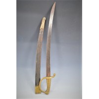 Marine Militaire Très Rare SABRE BRIQUET INFANTERIE DE MARINE MILITAIRE MODÈLE de l'An IX / 1801-1802   France Premier Empire  -