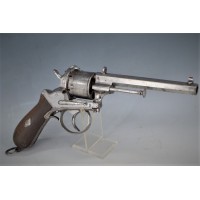 Armes de Poing GRAND REVOLVER FRANCOTTE 1858 type LEFAUCHAUX Calibre 12mm à Broche - BELGIQUE XIXè {PRODUCT_REFERENCE} - 1