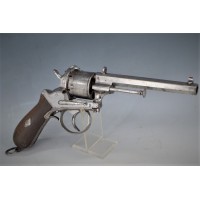 Armes de Poing GRAND REVOLVER FRANCOTTE 1858 type LEFAUCHAUX Calibre 12mm à Broche -  BELGIQUE XIXè {PRODUCT_REFERENCE} - 1