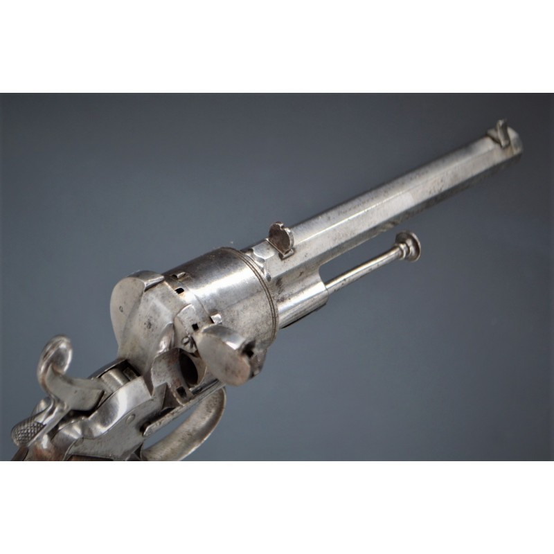 Armes de Poing GRAND REVOLVER FRANCOTTE 1858 type LEFAUCHAUX Calibre 12mm à Broche - BELGIQUE XIXè {PRODUCT_REFERENCE} - 7