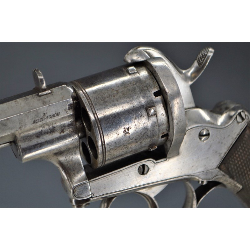 Armes de Poing GRAND REVOLVER FRANCOTTE 1858 type LEFAUCHAUX Calibre 12mm à Broche - BELGIQUE XIXè {PRODUCT_REFERENCE} - 16