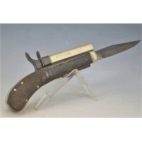 Armes de Poing COUTEAU PISTOLET CALIBRE 6mm Annulaire par UNWIN & ROGERS SCHEFFIELD  -  Angleterre XIXè {PRODUCT_REFERENCE} - 1