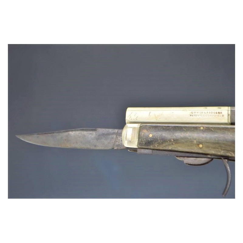 Handguns COUTEAU PISTOLET CALIBRE 6mm Annulaire - Angleterre XIXè {PRODUCT_REFERENCE} - 16