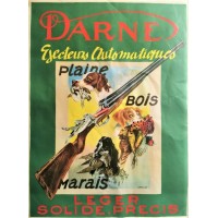 ANTIQUITES AFFICHE PUBLICITAIRE Papier 77/57cm SOCIETE DARNE FUSIL CHASSE TUE NET ET LOIN - France XXè {PRODUCT_REFERENCE} - 1