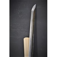 Art du Japon SHINTO KATANA YOSHISHIGE province BINGO époque fin EDO (1603- 1868) SHIRASAYA 74 cm - JAPON XIXè {PRODUCT_REFERENCE