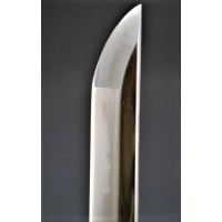 Art du Japon SHINTO KATANA YOSHISHIGE province BINGO époque fin EDO (1603- 1868) SHIRASAYA 74 cm - JAPON XIXè {PRODUCT_REFERENCE