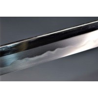 Art du Japon SHINTO KATANA YOSHISHIGE province BINGO époque fin EDO (1603- 1868) SHIRASAYA 74 cm - JAPON XIXè {PRODUCT_REFERENCE