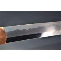 Art du Japon SHINTO KATANA YOSHISHIGE province BINGO époque fin EDO (1603- 1868) SHIRASAYA 74 cm - JAPON XIXè {PRODUCT_REFERENCE