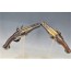 PAIRE PISTOLETS DOUBLE CANONS A SILEX Calibre 11.5mm - France 18è Ancienne Monarchie