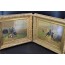 A.BALQUET PAIRE TABLEAUX PEINTURES HUILE SUR BOIS SCENES MILITAIRES 1914 1915 - FRANCE XXè