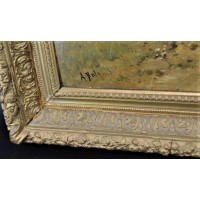 Militaria A.BALQUET PAIRE TABLEAUX PEINTURES HUILE SUR BOIS SCENES MILITAIRES 1914 1915 - FRANCE XXè {PRODUCT_REFERENCE} - 14