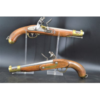 Armes de Poing PAIRE PISTOLETS à SILEX MILITAIRE GROSSE CAVALERIE AUTRICHIEN 1851 par G. BENTZ - AUTRICHE 19è {PRODUCT_REFERENCE