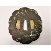 Art du Japon KATANA TSUBA DRAGON NTBHK CERTIFICAT - JAPON 18è {PRODUCT_REFERENCE} - 3