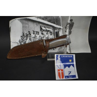 Militaria COUTEAU DE COMBAT DE BESSON EMILE RESISTANT et MONITEUR TECHNIQUE CHANTIER DE JEUNNESSE - France seconde guerre {PRODU