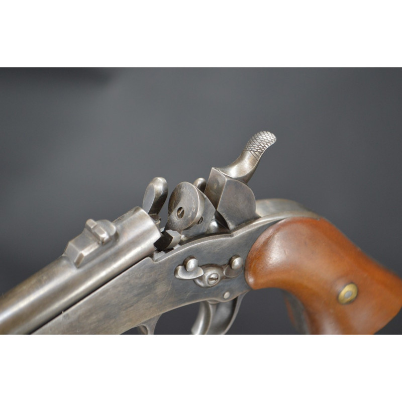 Handguns PISTOLET DE TIR CALIBRE 6MM ANNULAIRE SYSTEME ROLLING BLOCK - Belgique XIXè {PRODUCT_REFERENCE} - 7