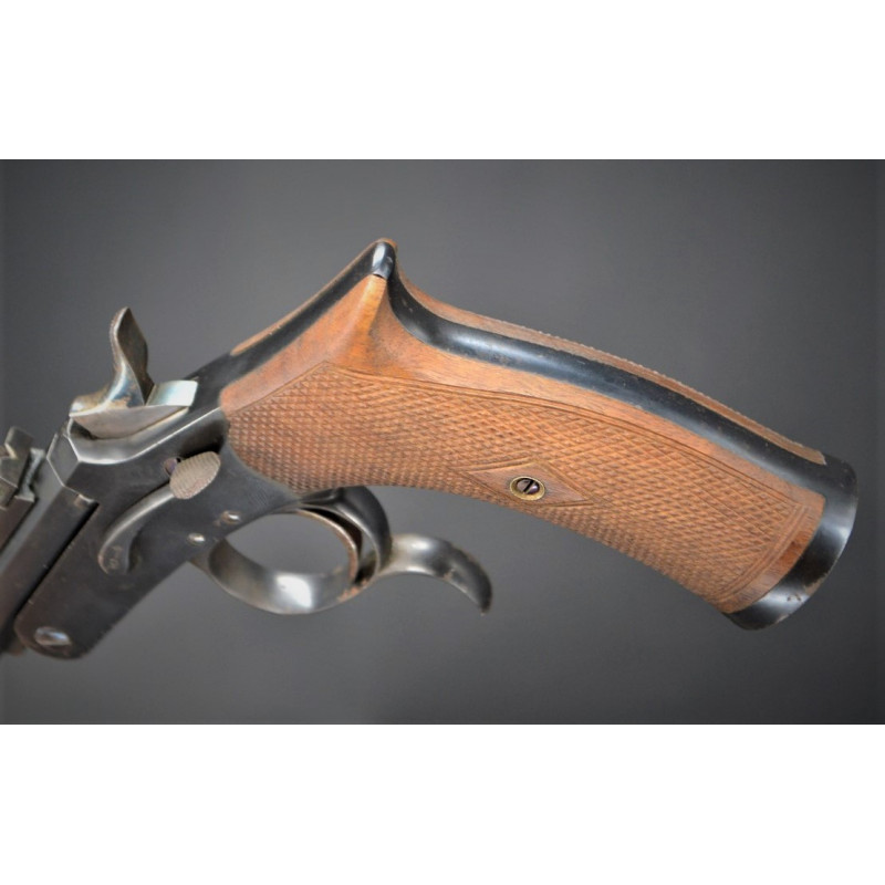 Handguns Long PISTOLET DE TIR SALON à Pédale et éjecteur CALIBRE 22 court -  Belgique 19è {PRODUCT_REFERENCE} - 8