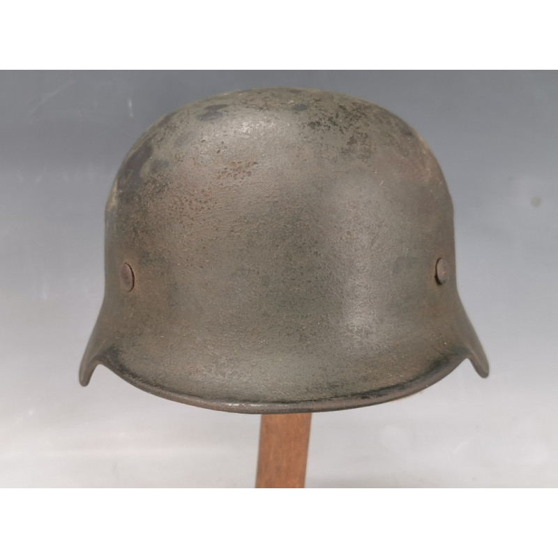 Militaria CASQUE ALLEMAND LUFTWAFFE MODELE 40 CAMMOUFLAGE FELDGRAU - Allemagne seconde guerre mondiale {PRODUCT_REFERENCE} - 1