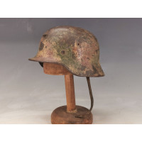 Militaria CASQUE ALLEMAND WEHRMARCHT CAMOUFLAGE 3 TONS NORMANDIE WW2 1944 - Allemagne seconde Geurre {PRODUCT_REFERENCE} - 1