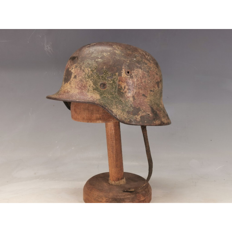 CASQUE ALLEMAND WEHRMARCHT CAMOUFLAGE 3 TONS NORMANDIE WW2 1944 - A