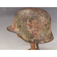 Militaria CASQUE ALLEMAND WEHRMARCHT CAMMOUFLAGE 3 TONS NORMANDIE WW2 1944 - Allemagne seconde Geurre {PRODUCT_REFERENCE} - 2