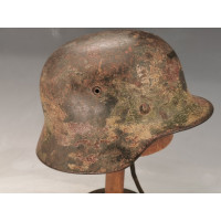 Militaria CASQUE ALLEMAND WEHRMARCHT CAMMOUFLAGE 3 TONS NORMANDIE WW2 1944 - Allemagne seconde Geurre {PRODUCT_REFERENCE} - 4