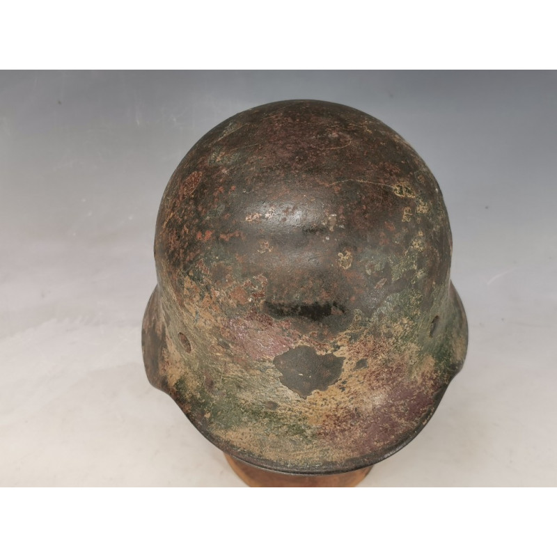 Militaria CASQUE ALLEMAND WEHRMARCHT CAMMOUFLAGE 3 TONS NORMANDIE WW2 1944 - Allemagne seconde Geurre {PRODUCT_REFERENCE} - 6
