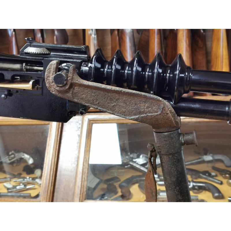 Armes Neutralisées  MITRAILLEUSE HOTCHKISS sans AFFUT modèle 1914 datée 1936 calibre 8x51R NEUTRA DECO Culasse manoeuvrable - FR