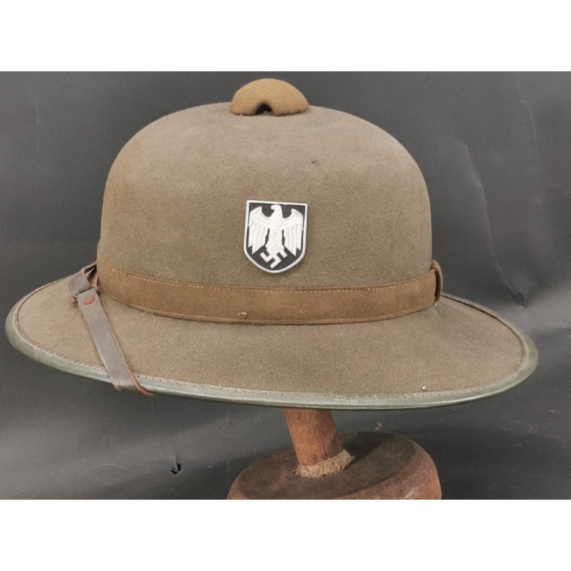 Militaria CASQUE TROPICAL M42 GERMAN HEER SUD FRONT AFRIKA KORPS 1942 - Allemange WW2 {PRODUCT_REFERENCE} - 4